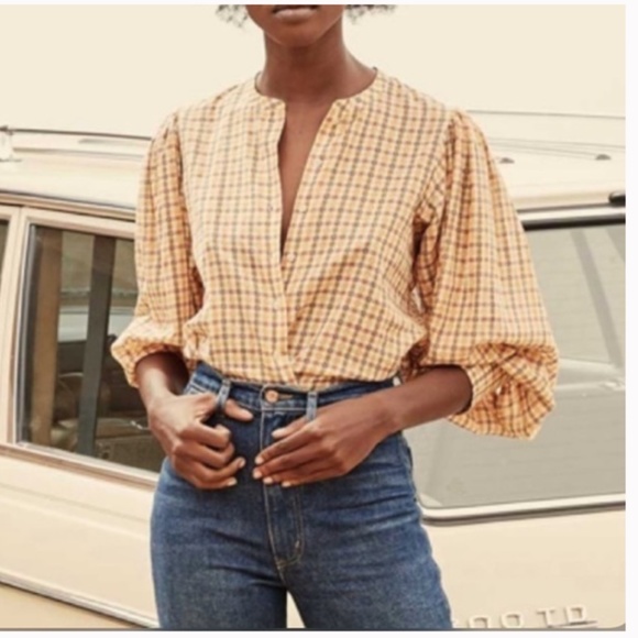 Doen Tops - Doen Scarlet Top in Orange Meringue XS